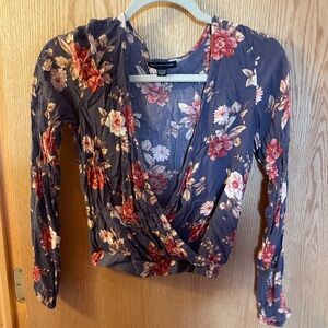 Long sleeve floral blouse